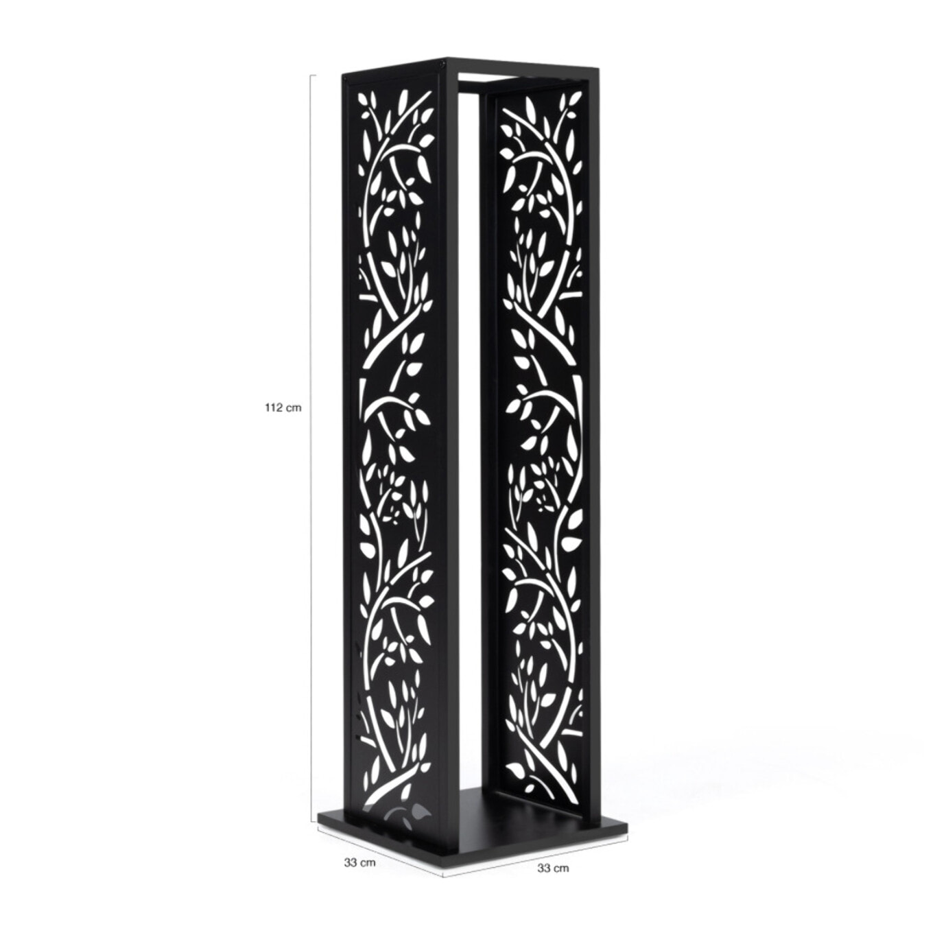 Range bûches vertical ajouré avec motifs 112 cm