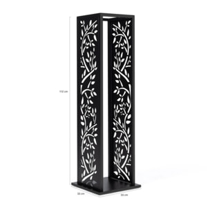 Range bûches vertical ajouré avec motifs 112 cm