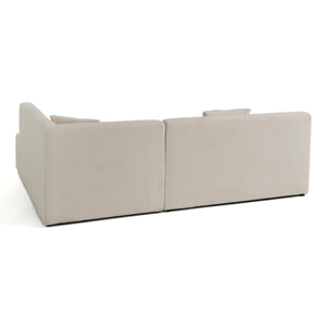 Onyx - canapé modulable d'angle droit - 5 places - en velours côtelé - Beige