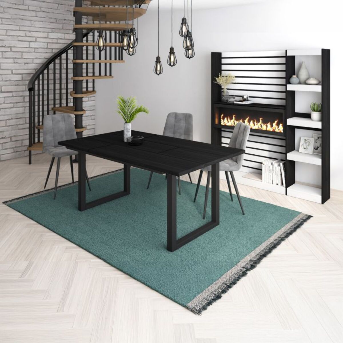 Mesa de comedor Altea 170 Negro