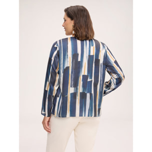 Fiorella Rubino - Blusa in raso con stampa - Blu