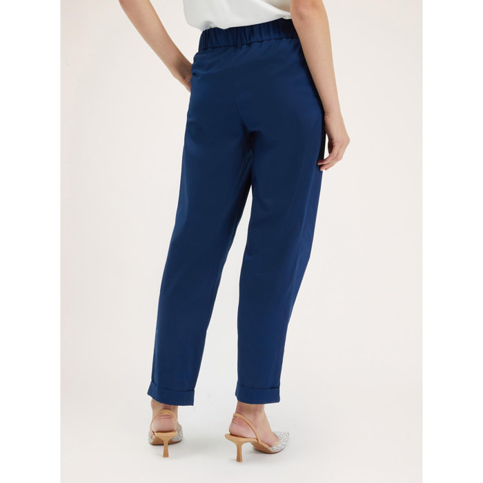 Motivi - Pantaloni baggy in cotone - Blu