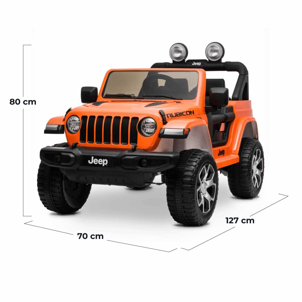 JEEP WRANGLER RUBICON - Coche de batería 12V niños +3 años