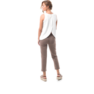 Mamatayoe Top The Tempest Para Mujer, Sin Mangas, Blanco