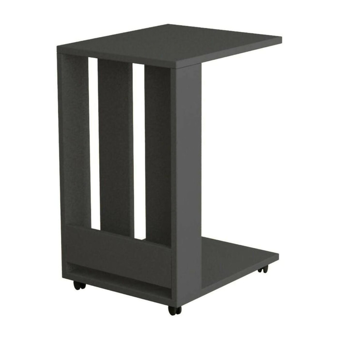 Tavolino da salotto Kyant, Tavolo basso da caffè, Portariviste per divano, Ripiano da soggiorno, 37x45h60 cm, Antracite