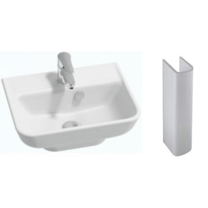 Lavabo Struktura céramique blanc 65 X 48 avec colonne