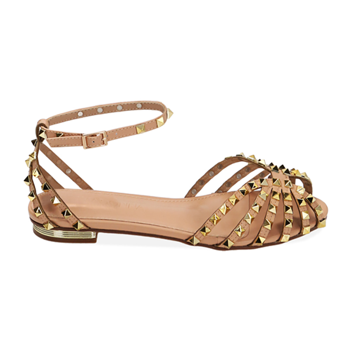 Ballerine borchiate nude