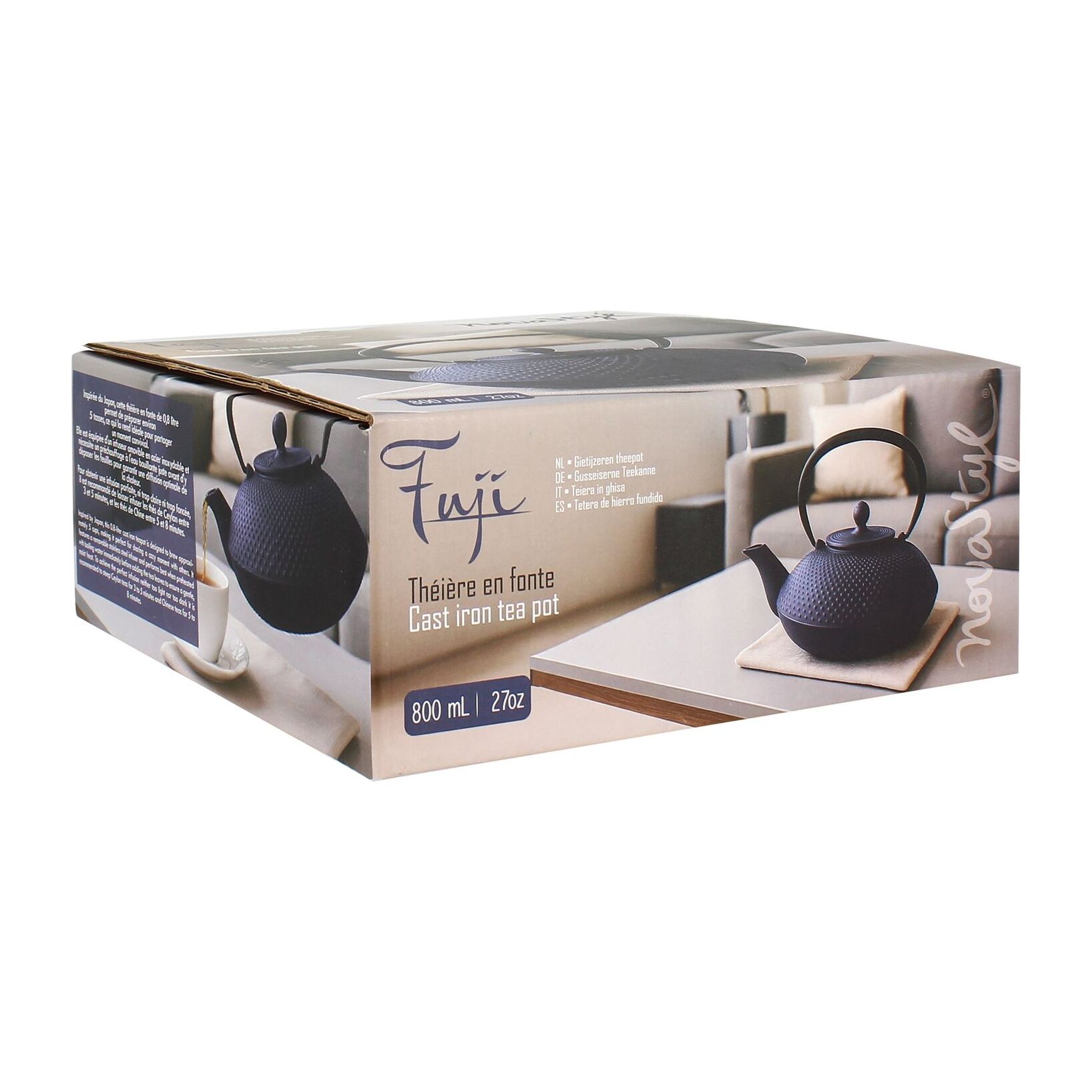 Théière en fonte bleue 0,8L TRESOR D'ASIE