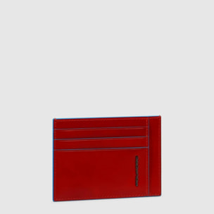 Piquadro Portacarte di credito sottile in pelle, schermato con protezione RFID