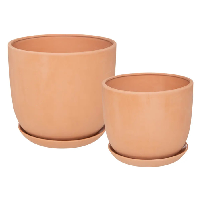 Set de 2 pots "Cosy" - rose terracotta