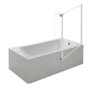 Baignoire droite Diapason fonte + pare bain 170 X 75