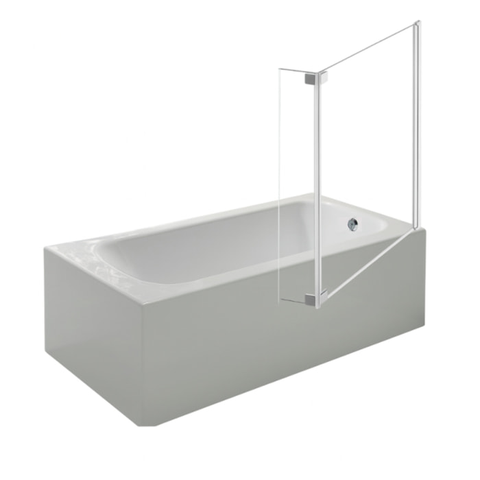 Baignoire droite Diapason fonte + pare bain 170 X 75