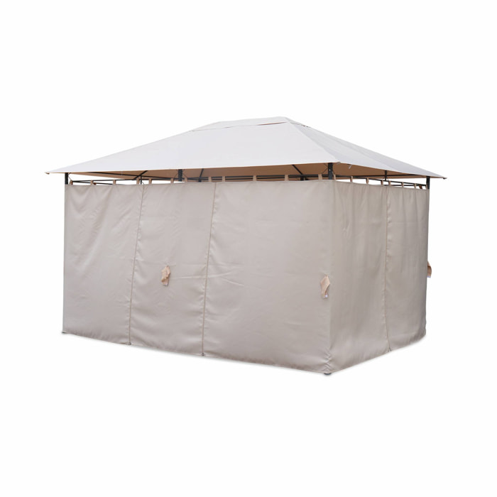 Tonnelle 3x4 m avec rideaux DIVIO 3X4M