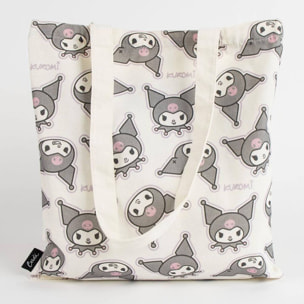Bolsa shopping hello kitty kuromi, unisex adulto, blanco y negro
