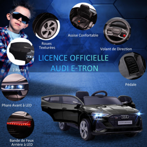Voiture véhicule électrique enfant e-tron Sportback S line 12 V - V. max. 8 Km/h - effets sonores, lumineux - télécommande, port USB, MP3 - noir