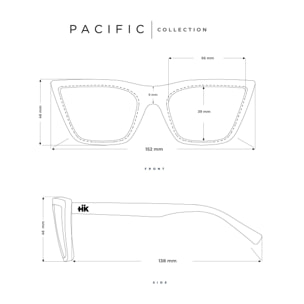 Gafas de Sol Polarizadas Hanukeii Pacific Blanco para mujer