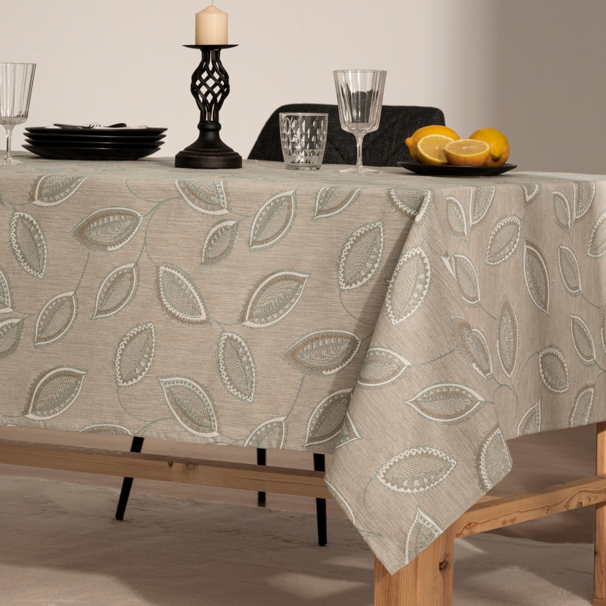 Mantel antimanchas PALMA AZUL