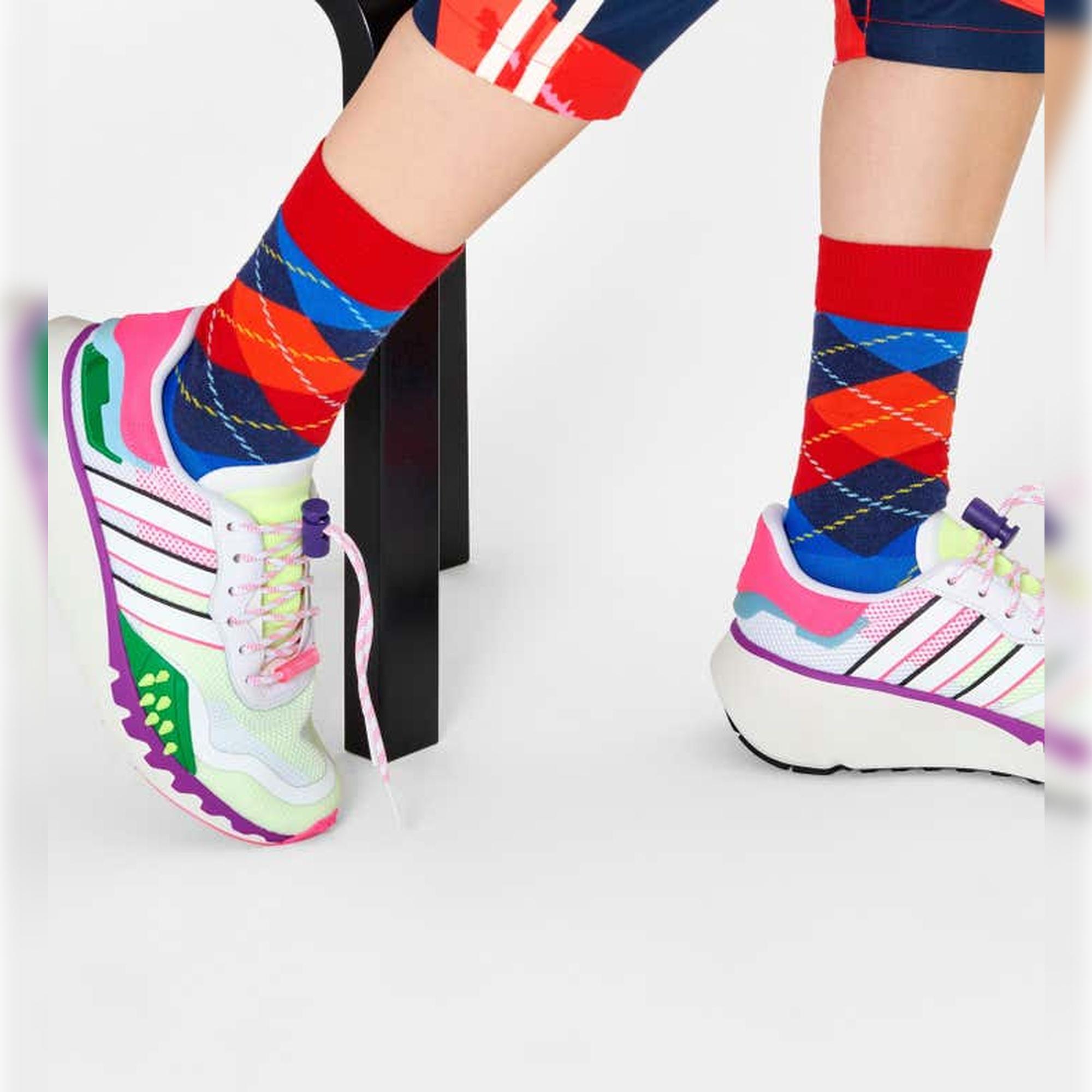 Calcetines argyle Happysocks rojo