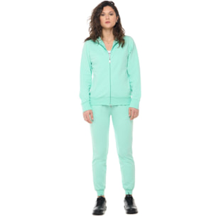 Sudadera básica con cuello y cremallera para mujer de Leone