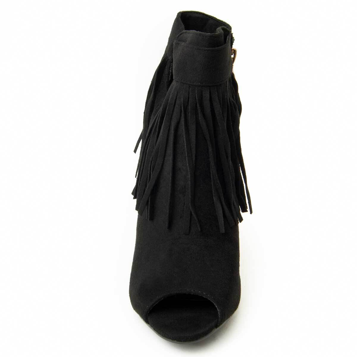 Botín De Tacón - Negro - Altura: 10 Cm