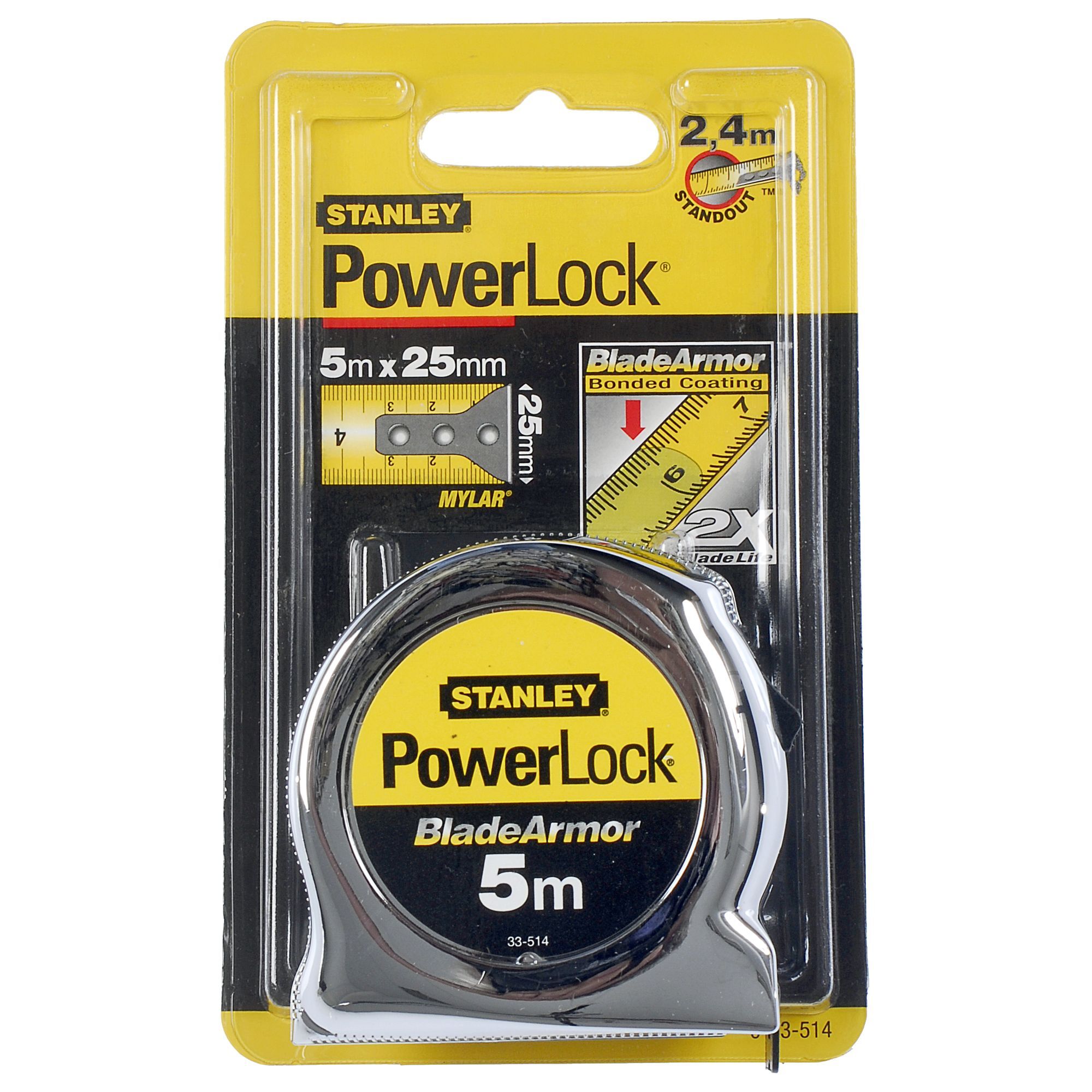 Mesure 5 mètres Powerlock Blade Armor, fabriqué en France