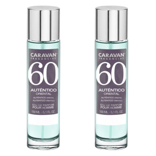 Caravan fragancias - caja de regalo con 2 perfumes nº60 de 150 ml, para hombre