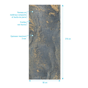 Panneau Mural Pierre Finition Venus 90 x 210 cm - STONE'IT VENUS