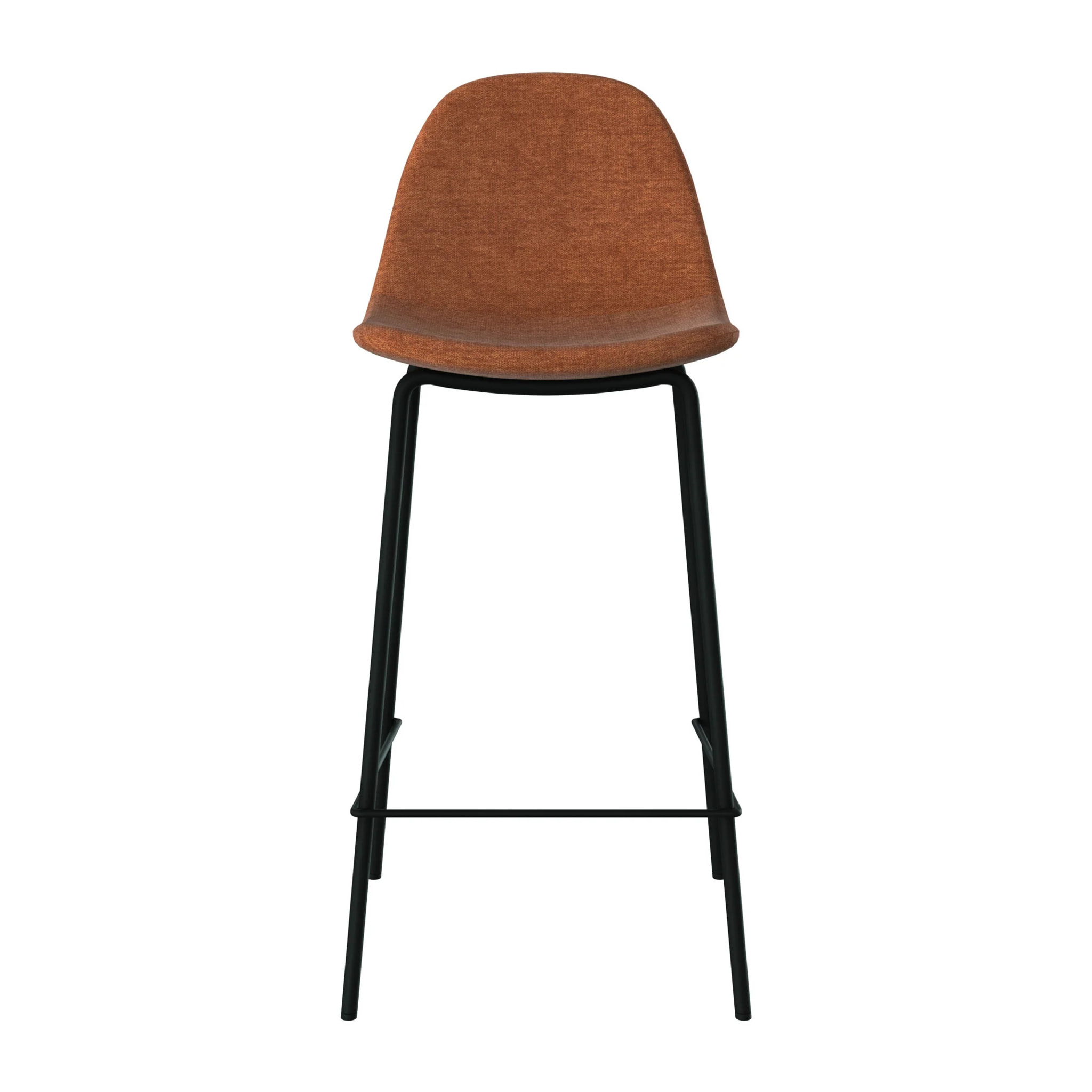 Lot de 2 chaises pour îlot central en tissu terracotta 65,5 cm - Henrik
