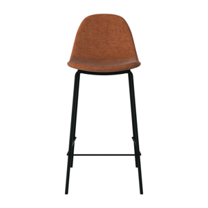 Lot de 2 chaises pour îlot central en tissu terracotta 65,5 cm - Henrik