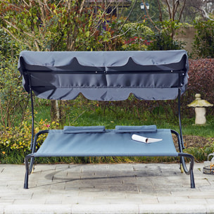 Transat avec pare-soleil 2 personnes gris ESSOS