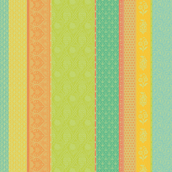 Nappe enduite jacquard Mille saris kerala