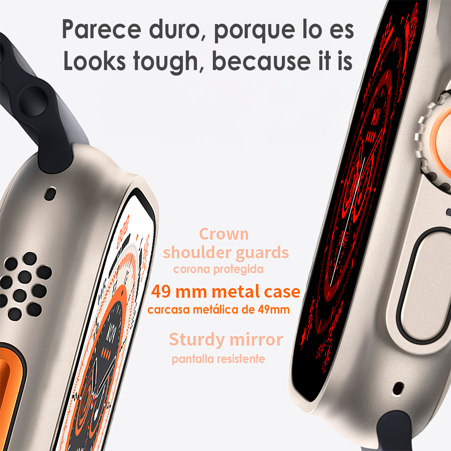 Smartwatch J68+ modos de deporte y sensores de salud, avisos de notificaciones y llamadas bluetooth. Corona multifunción.