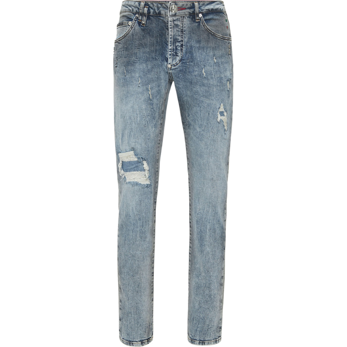PHILIPP PLEIN Vaqueros de corte recto RACING