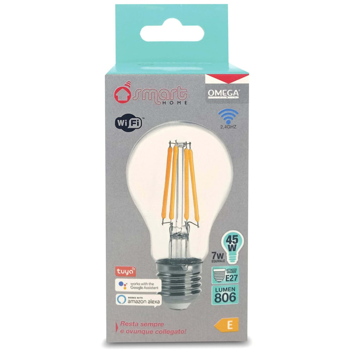 OMEGA Lampadina LED Filamento Smart 7W E27