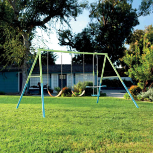 Intex Altalena Swing Set Colorata, Due Seggiolini e Dondolo, 343x249x203 cm