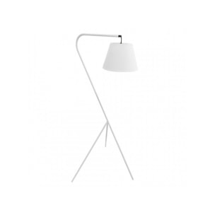 Lampadaire trépied design et abat-jour blanc - STAR
