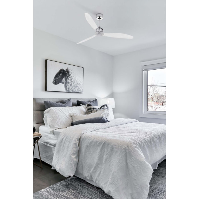 JUST FAN M Ventilatore a soffitto cromo