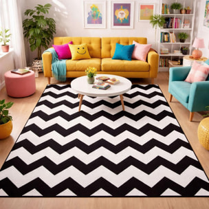Tapis salon et chambre tissé motif géométrique MATE