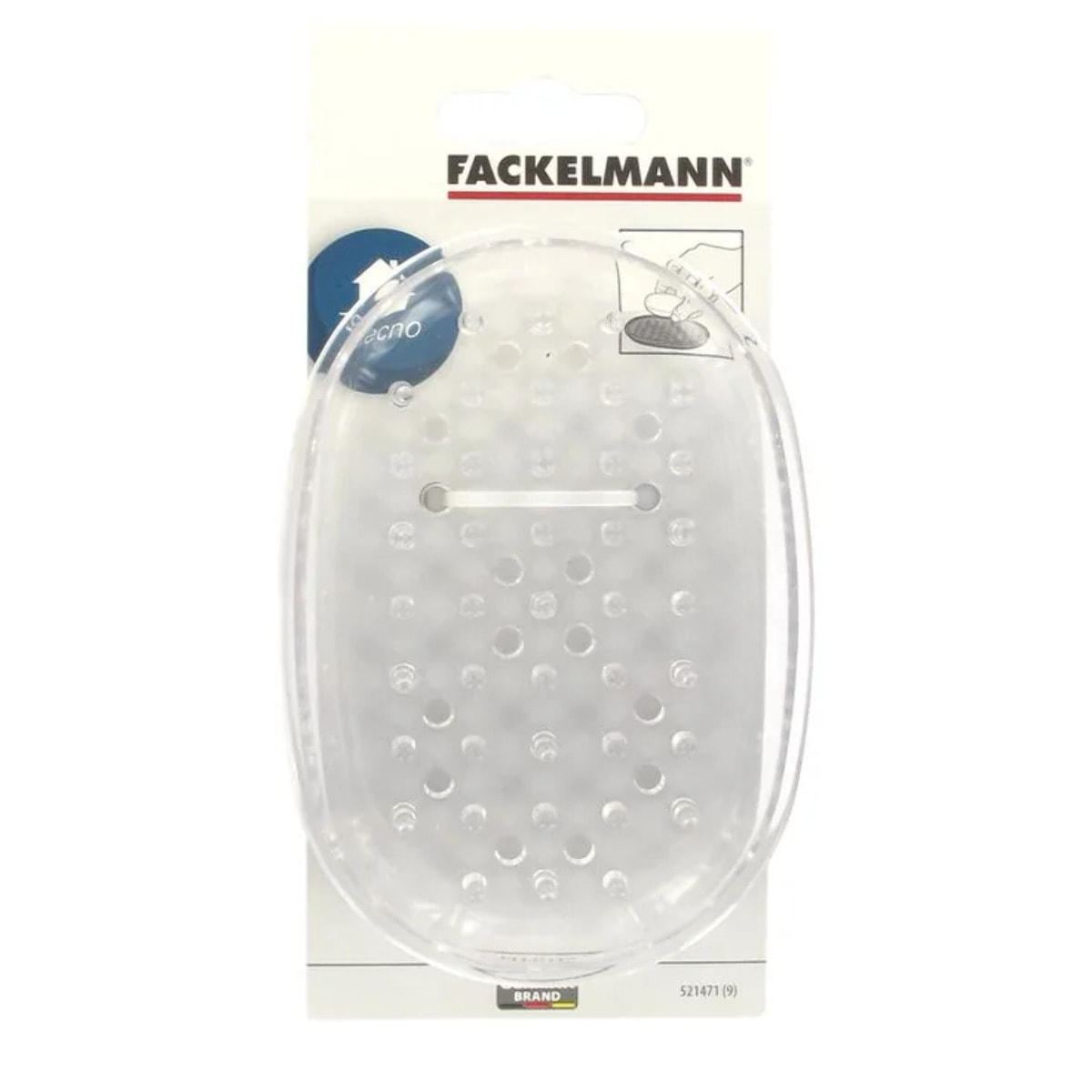 Porte savon en plastique lot de 2, accessoire pratique pour salle de bain dimensions 12,7 x 9 cm Fackelmann Tecno