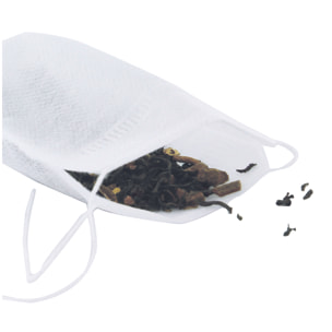 Lot de 20 Sachets à Thé Jetables - HOME DECO FACTORY - Pratiques - Blanc