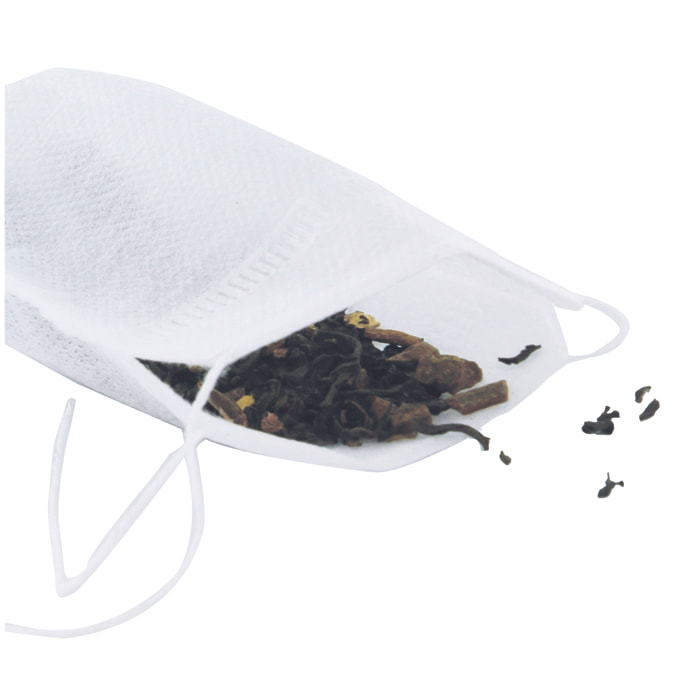 Lot de 20 Sachets à Thé Jetables - HOME DECO FACTORY - Pratiques - Blanc