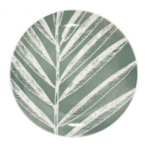 Juego de 6 platos de postre en color verde 19cm