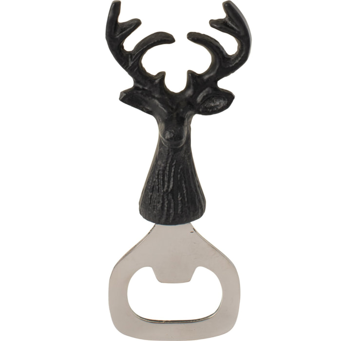 J-Line ouvre-bouteille cerf - aluminium - noir