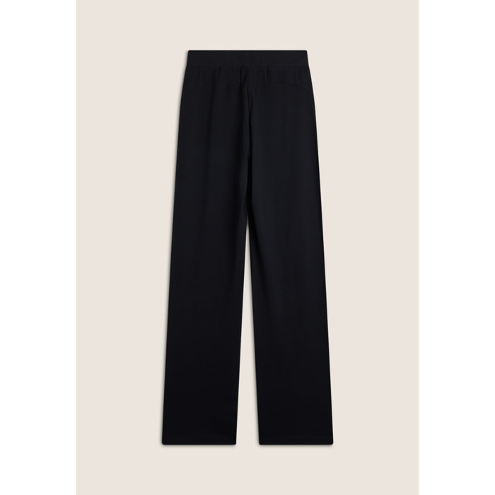 Pantaloni palazzo comfort fit da donna in jersey