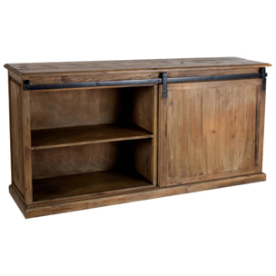 Buffet en bois recyclé, 6 tiroirs et 1 porte coulissante - Sari
