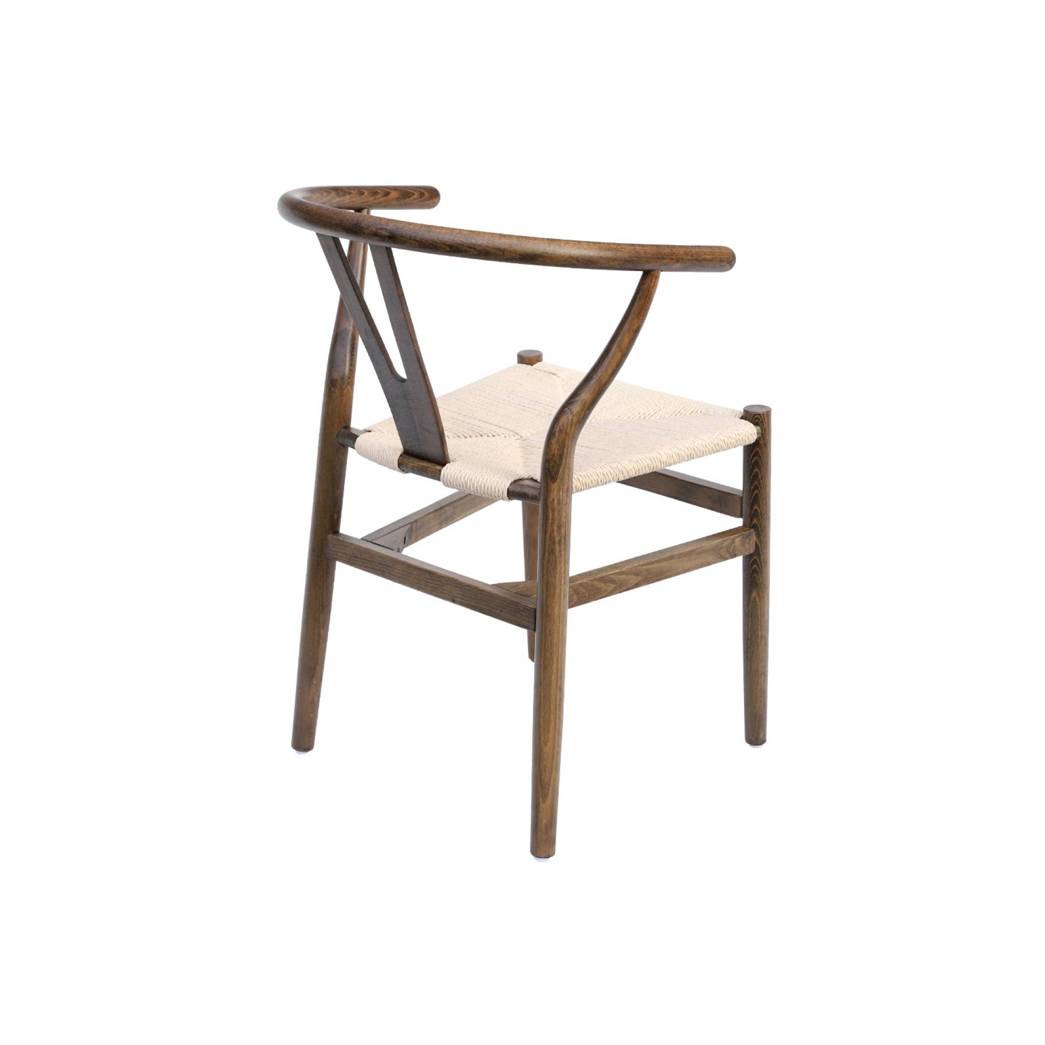 Chaise vintage bois de hêtre et cordes (lot de 2) CECILE