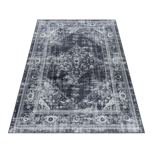 FIESTA - Tapis oriental effet vieilli noir