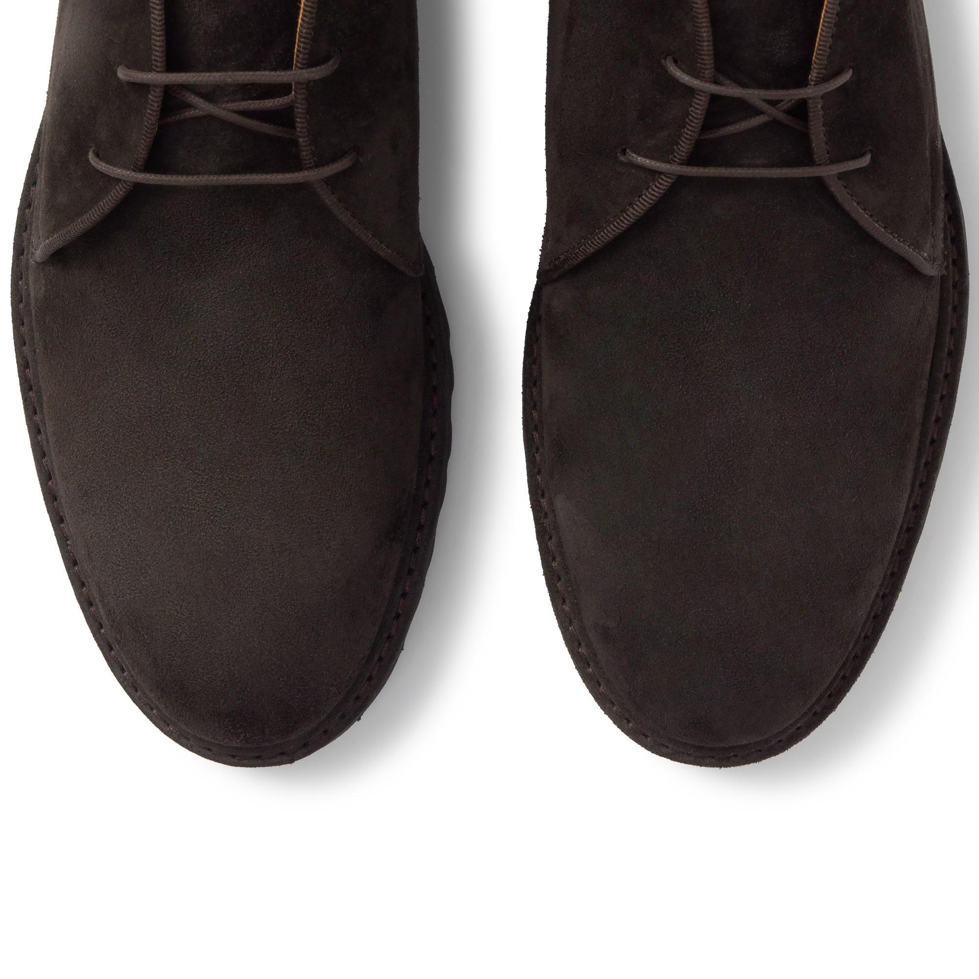 Desert boot Leo en serraje con cierre de cordones