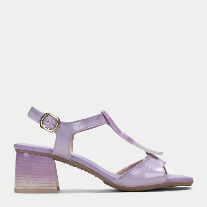 Sandalia Tacon Iris Lavanda 5 cm
