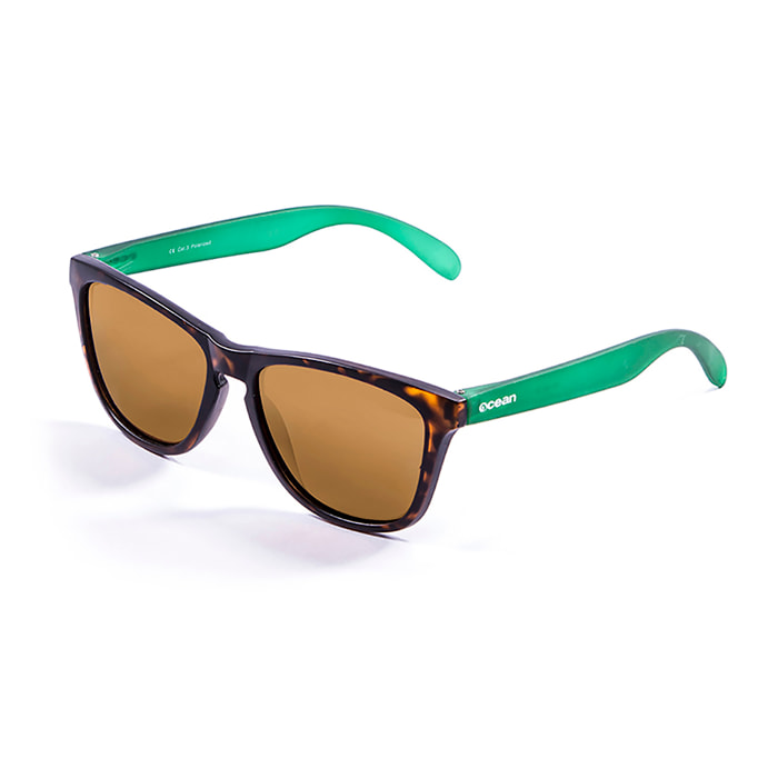 Gafas de sol OCEAN SEA - Carey frente brazo verde + / Marrón